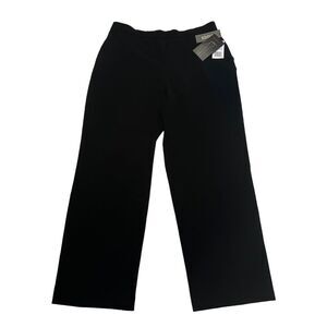 Briggs Comfort Waistband Hidden Elastic Black Pants Sz 14 Short NWT